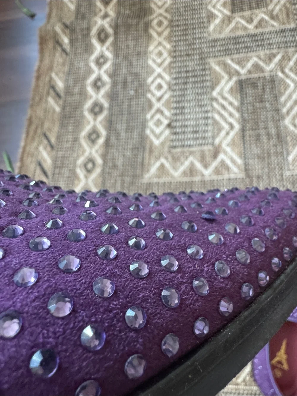 ENZO Men’s Purple Rhinestone Loafers Size 10